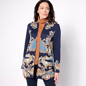 Susan Graver Regular Jacquard Sweater Duster size xs